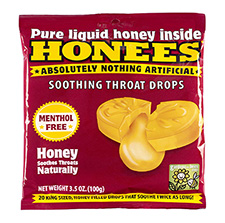 Honees Honey Soothing Throat Drops 3.5oz Bag